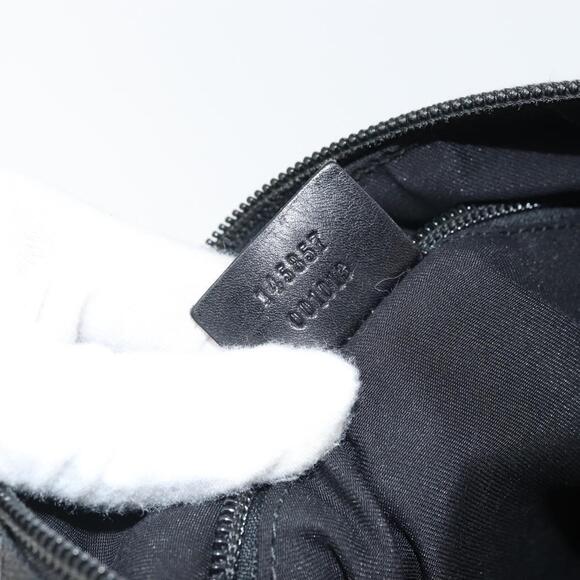 GUCCI GG Canvas Shoulder Bag Black Silver 145857 Auth 163305 - Picture 12 of 16